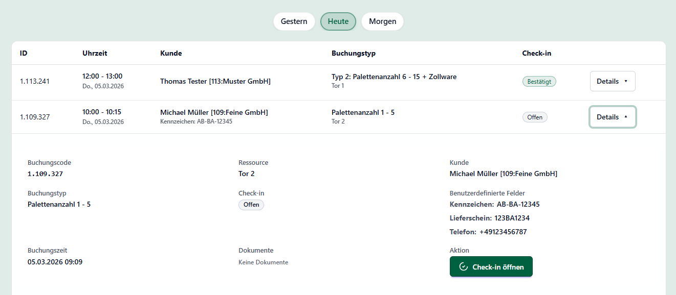 Software zur Rampenplanung und Zeitfensterbuchung mit onDock